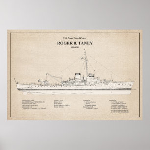 Affiche USCG Roger B. Taney whec-37 - SBD