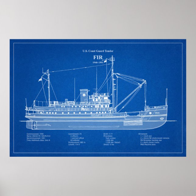 Affiche USCG Tender Fir wlm-212 - ABD (Devant)