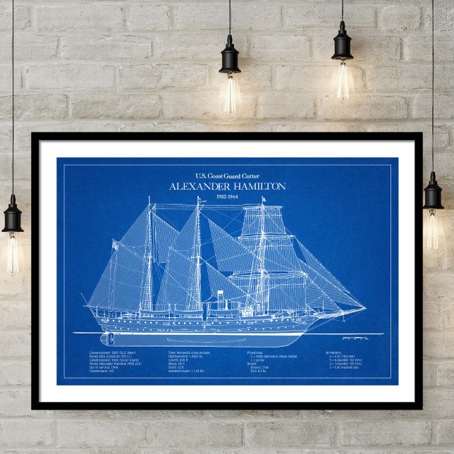 Affiche USCGC Alexander Hamilton wix-272 - ABD (Créateur téléchargé)