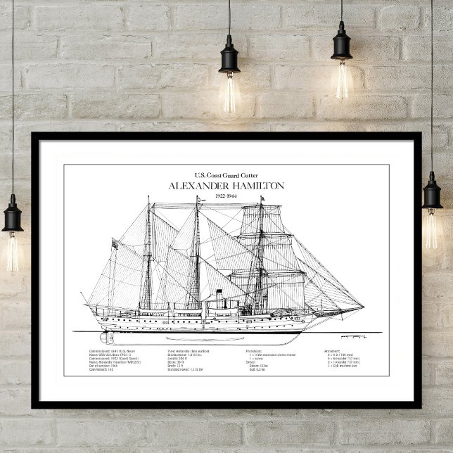 Affiche USCGC Alexander Hamilton wix-272 - SBD (Créateur téléchargé)