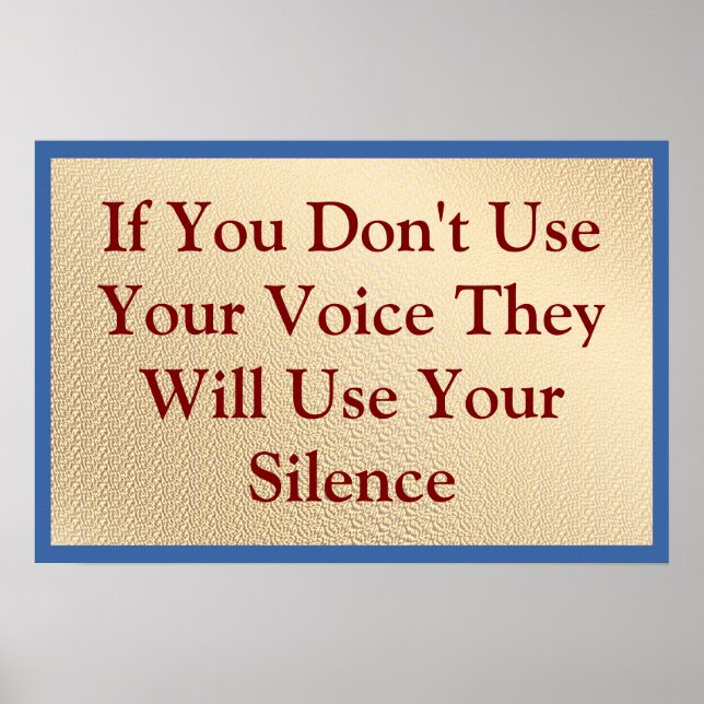 Affiche Use our Voice (Devant)