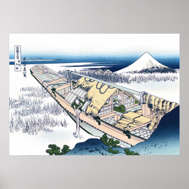 Affiche Ushibori dans la province d'Hitachi (Devant)