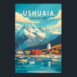 Affiche Ushuaia Argentina Travel Art Vintage<br><div class="desc">Ushuaia rétro design de voyage vectoriel. C'est une ville balnéaire en Argentine. Il est situé sur l'archipel de la Terre de Feu,  la pointe la plus méridionale d'Amérique du Sud,  surnommée la "Fin du monde".</div>