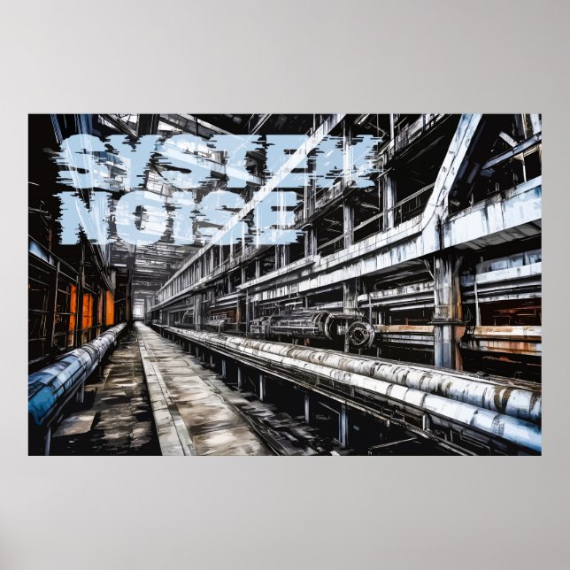 Affiche Usine Industrielle Abandonnée Urbex Art Grunge (Devant)