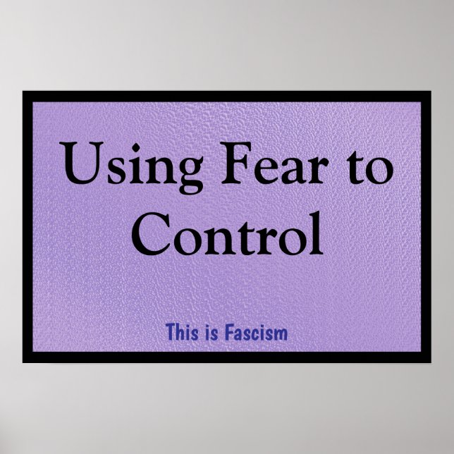 Affiche Using Fear to Control (Devant)