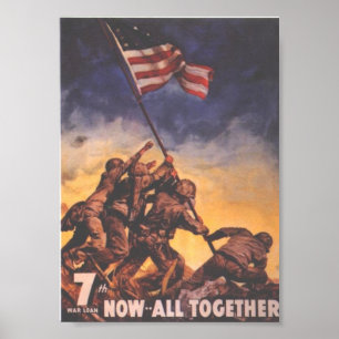AFFICHE USMC 9 DE 2ÈME GUERRE MONDIALE