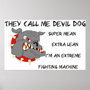 Affiche Usmc ils m'appellent chien de diable