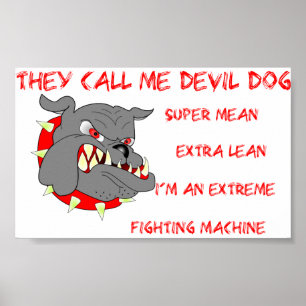 Affiche USMC On m'appelle Devil Chien
