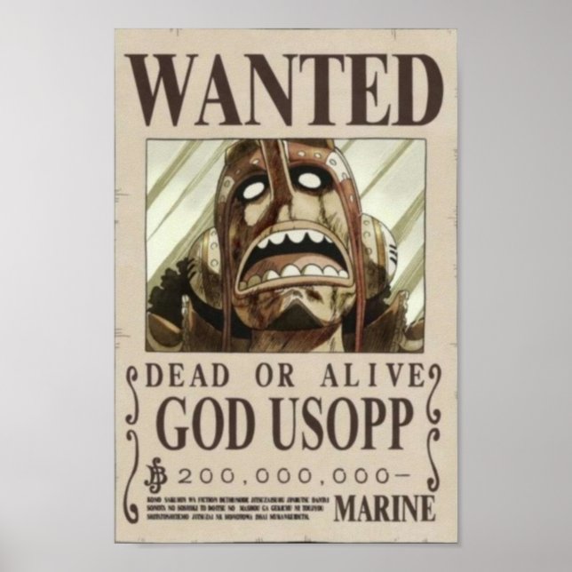 Affiche Usopp seconde recherché (Devant)