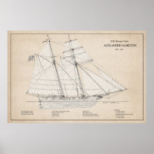 Affiche USRC Alexander Hamilton - SBD