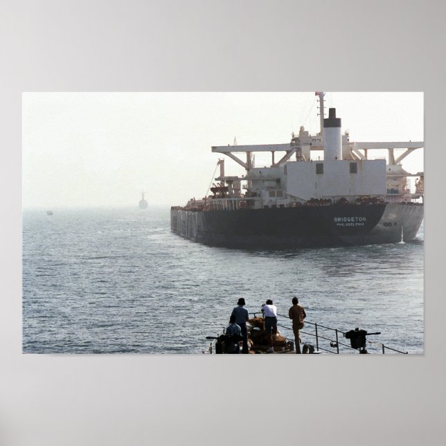 Affiche USS Kidd (DDG-993) et U.S. Bridgeton, Earnest Will (Devant)