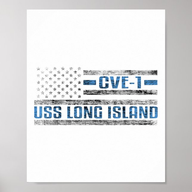 Affiche Uss Long Island 2ème guerre mondiale Avion Carrier (Devant)