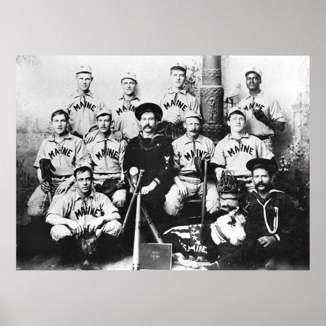 Affiche USS Maine Baseball Team, 1898 (Devant)