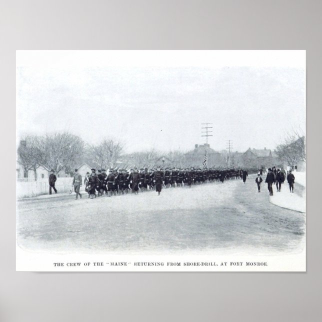 Affiche USS Maine sur le forage à terre (Devant)