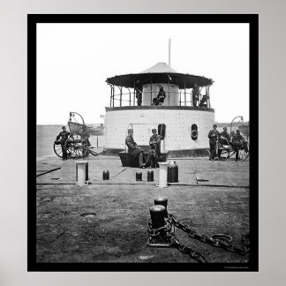 Affiche USS Monitor Catskill in Charleston Harbour, SC 186