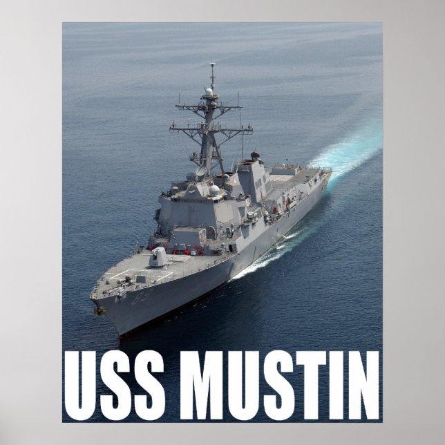 Affiche USS Mustin (Devant)