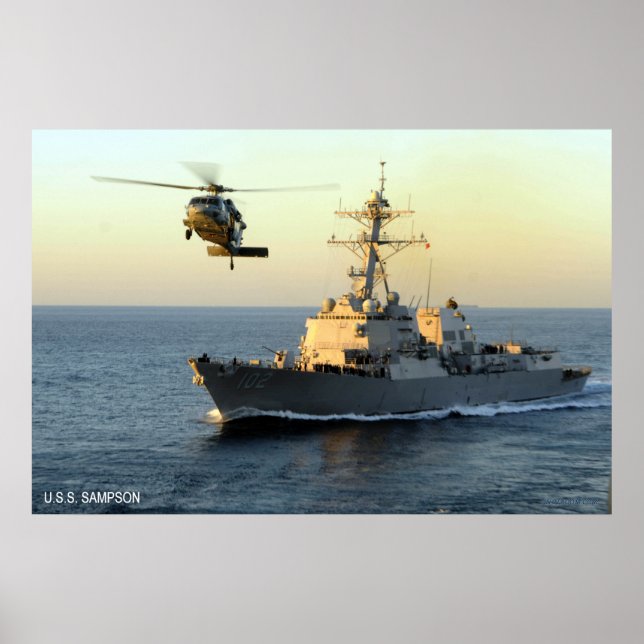 Affiche USS Sampson (DDG 102) (Devant)
