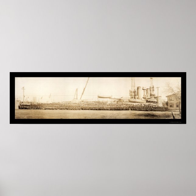 Affiche USS Utah Crew Photo 1912 (Devant)