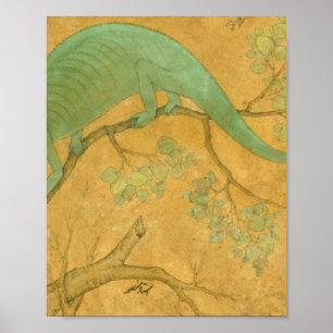 Affiche Ustad Mansur - Chameleon Dans Un Arbre