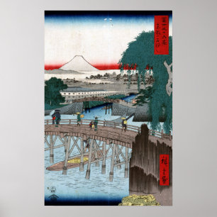 Affiche Utagawa Hiroshige Ichikobu Bridge