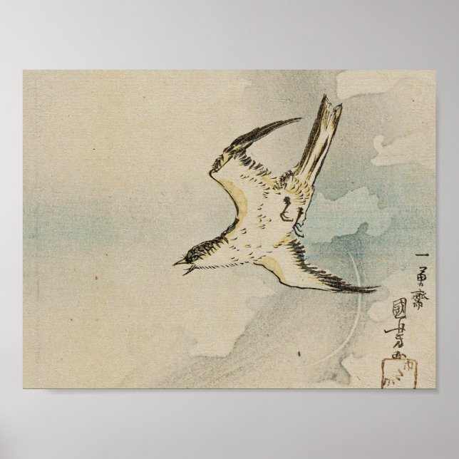 Affiche Utagawa Kuniyoshi - Hototogisu (Devant)