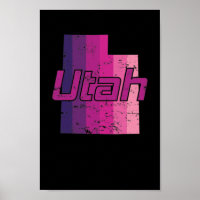Utah Bundesstaat Umriss Karte USA Amerika