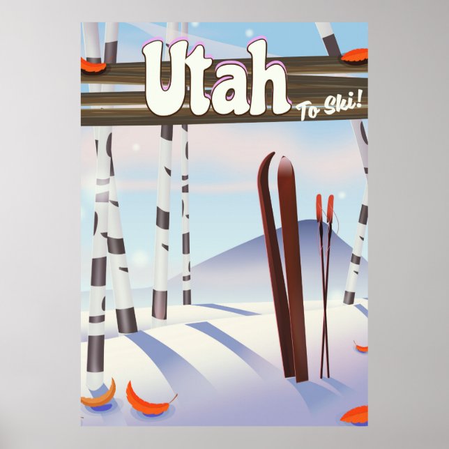 Affiche Utah pour skier ! (Devant)