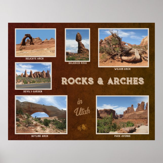 Affiche Utah : Roches et Arches (Devant)