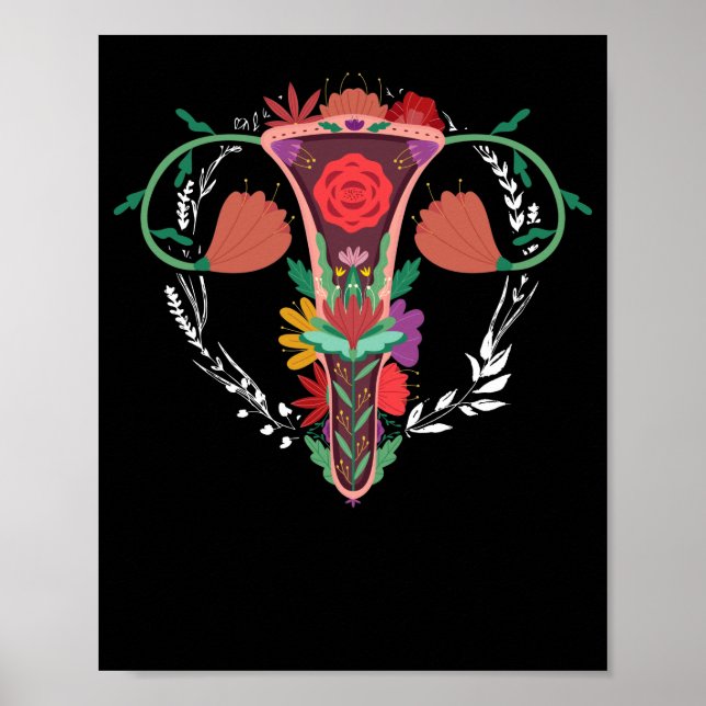 Affiche Uterus Flower Women Rights Feminism Pro-Choice (Devant)