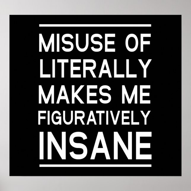 Affiche Utilisation abusive de la littérature (Devant)