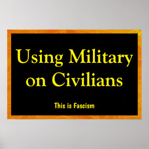 Affiche Utiliser l'armée contre les civils