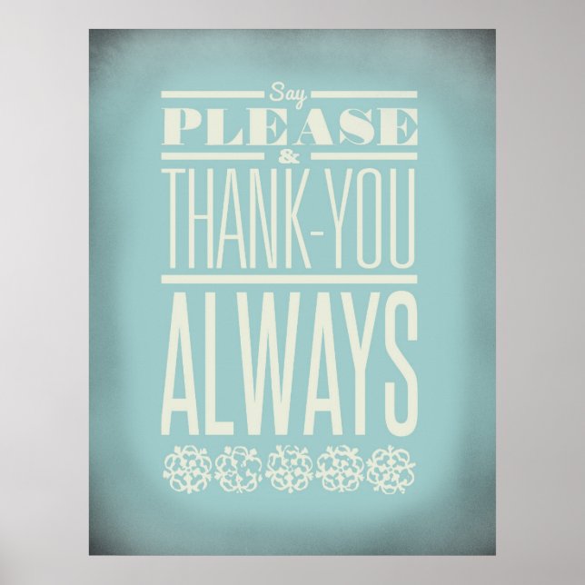 Affiche Utiliser Vos Manners (Devant)