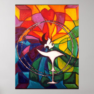 Affiche UU Chalice GRANDE POSTE ART Unitaire Universaliste