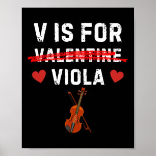 Affiche V est pour l'alto Amusant altiste Musique Saint-Va