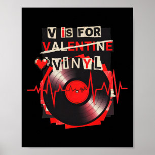 Affiche V est pour vinyle Funny Valentine Disque Vinyle Mu