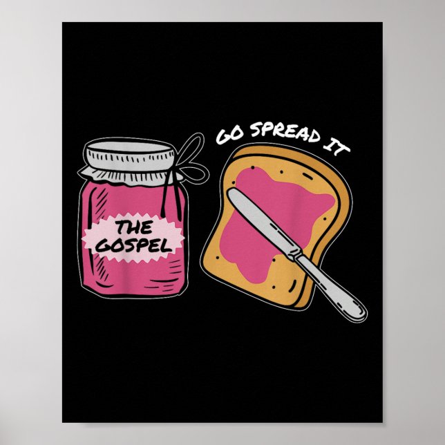 Affiche Va La Répandre Évangile, Drôle Verse Bible (Devant)