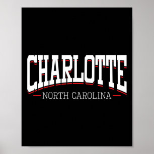 Affiche Vacances à Charlotte Caroline du Nord Style univer