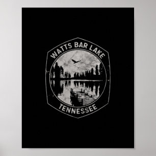 Affiche Vacances à l'extérieur du lac Tennessee R Watts Vi