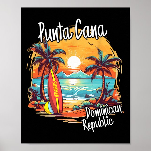 Affiche Vacances à Punta Cana République dominicaine Plage (Devant)
