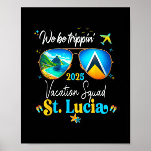Affiche Vacances à Sainte-Lucie Famille Amis Voyage Croisi