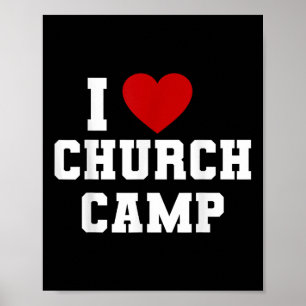 Affiche Vacances bibliques J'aime le camp de l'église Égli
