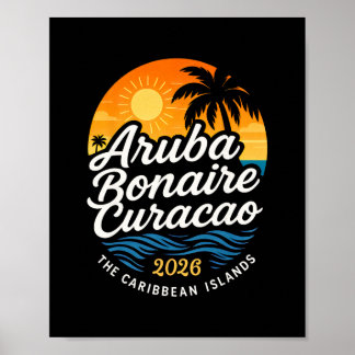 Affiche Vacances de croisière aux îles ABC Aruba Bonaire C