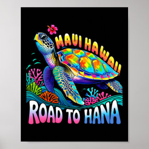 Affiche Vacances de groupe tortue Hawaï Maui Hawaï Océan