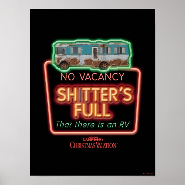 Affiche Vacances de Noël | Sh*tter's Full Neon Sign (Devant)