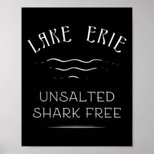 Affiche Vacances de pêche au lac Érié sans requin non salé
