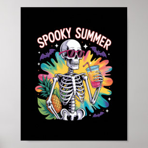 Affiche Vacances de plage estivales effrayantes