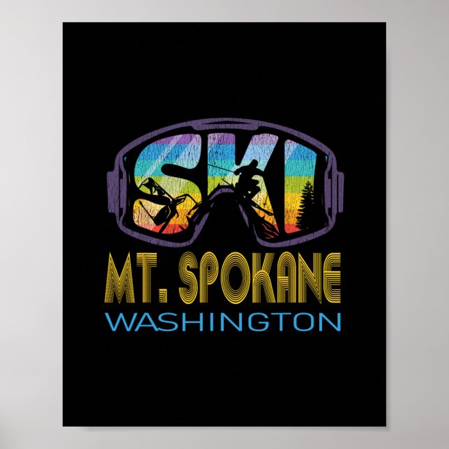Affiche Vacances de ski à Ski Mt Spokane Washington  (Devant)