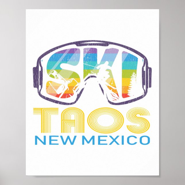 Affiche Vacances de ski à Taos Nouveau-Mexique  (Devant)