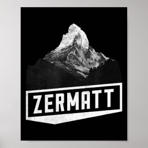Affiche Vacances de ski à Zermatt en Suisse au Matterhorn