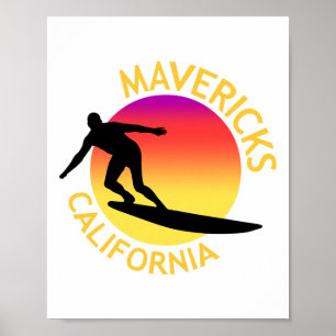 Affiche Vacances de surf Mavericks en Californie